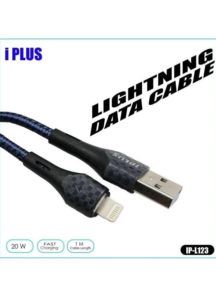 كابل شحن سريع 20 واط من iPlus Lightning من أجل appIe ، 1 متر شحن ومزامنة مع ضوء التنفس iPlus ip-L123-1