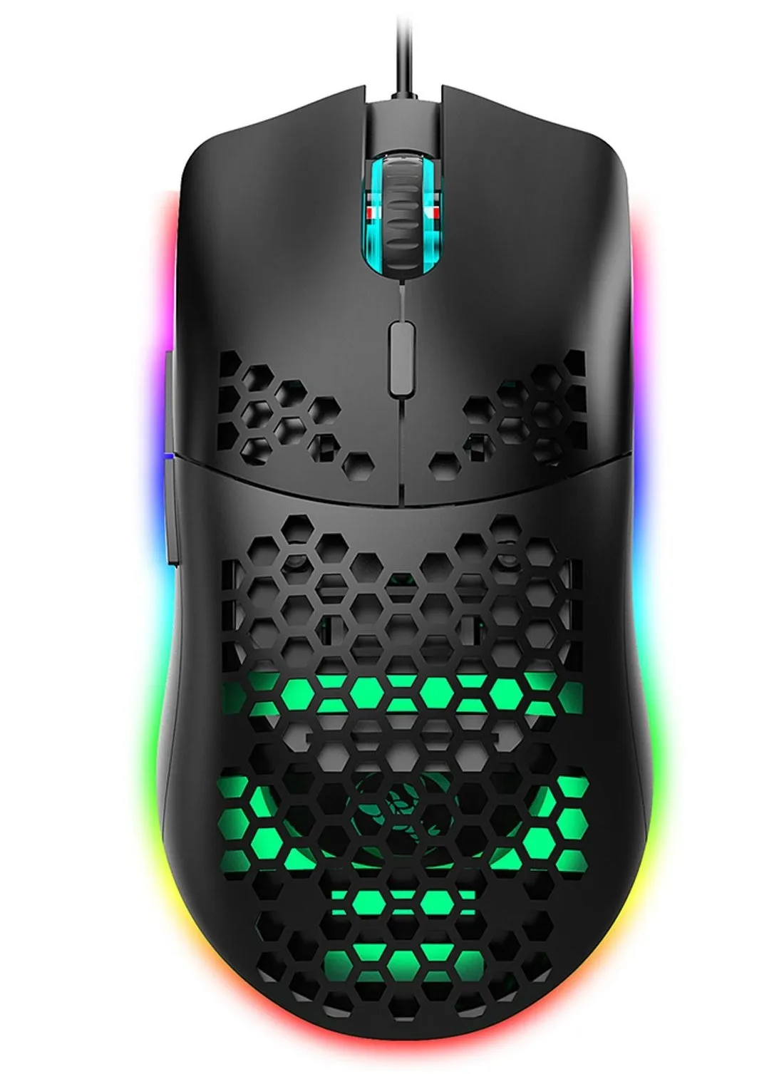 J900 ماوس ألعاب سلكي RGB قابل للبرمجة مع 6 ماوسات بتصميم مريح DPI قابل للتعديل لأجهزة الكمبيوتر المحمول المكتبية باللون الأسود-2