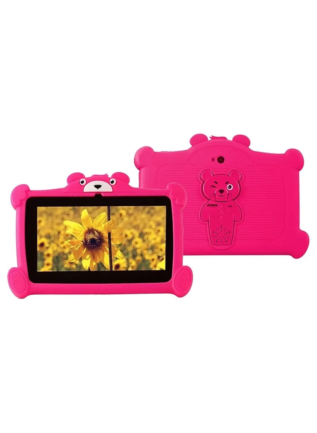 K96 7 inch Kids Tablet, Android 12.0, 256GB ROM, 8GB RAM WiFi, Bluetooth, Dual Camera, Educational, Games, Parental Control, Kids Software with Soft Silicone Case (Pink))-2