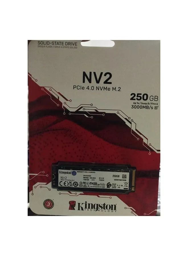 كينغستون 250 جيجابايت NV2 M.2 2280 PCIe 4.0 NVMe SSD حتى 3000/1300 ميجابايت/ثانية 256 جيجابايت-1