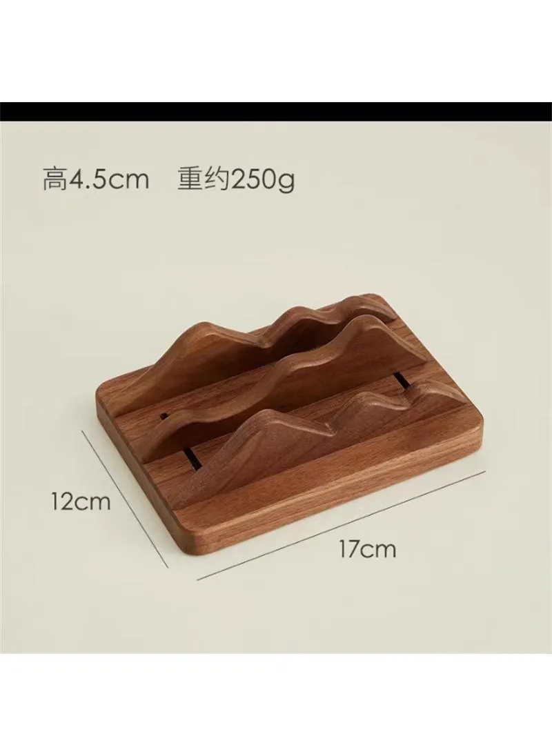 Laptop Stand Vertical Tablet Holder Cooling Dock Organizer Mountain Hidden Adjustable Double Groove Walnut-1