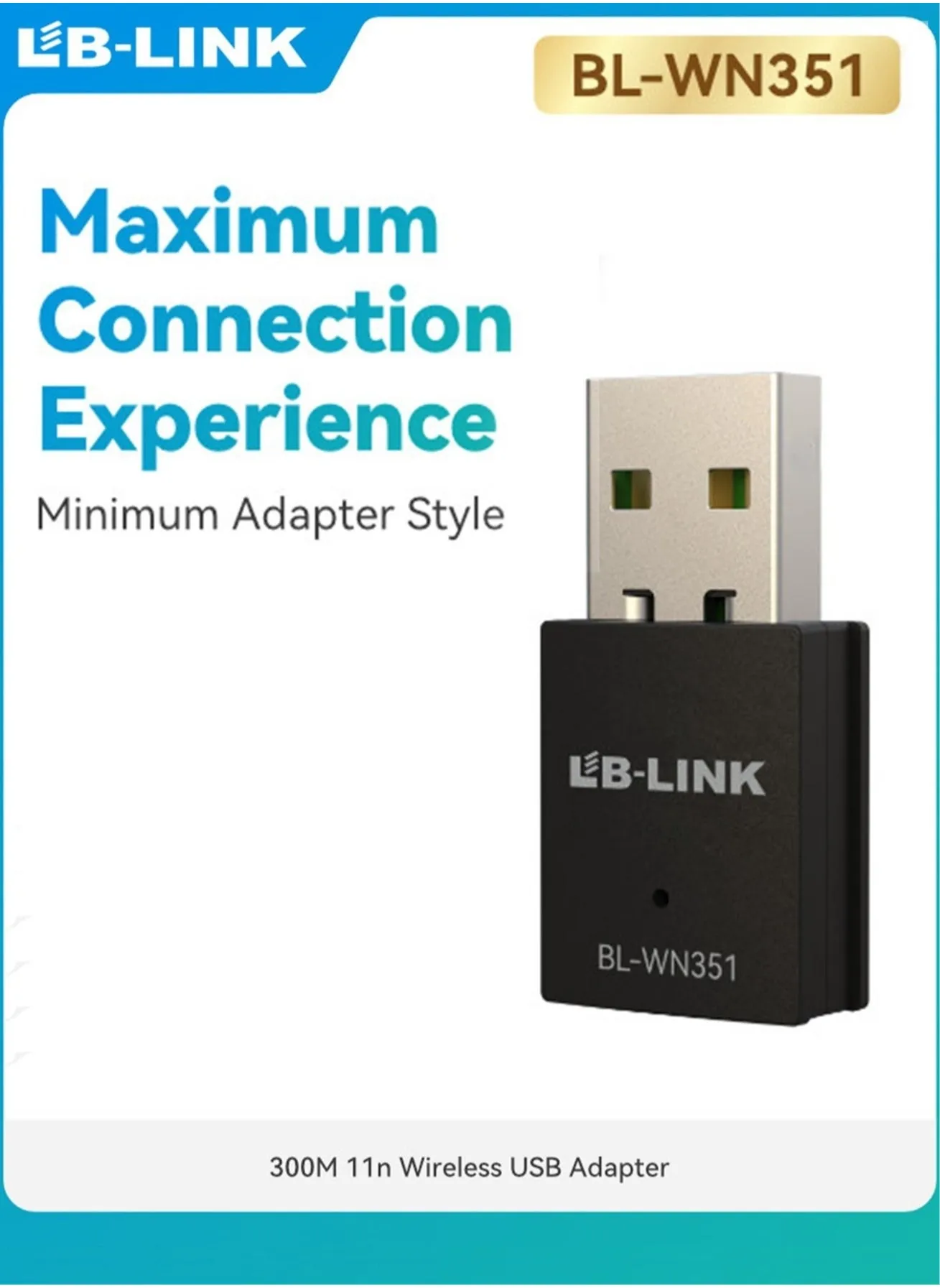 LB-LINK 300Mbps Mini USB جهاز محول لاسلكي WiFi USB 2.0 802.11b/g/b 2.4 جيجاهرتز محول شبكة إنترنت LAN-1