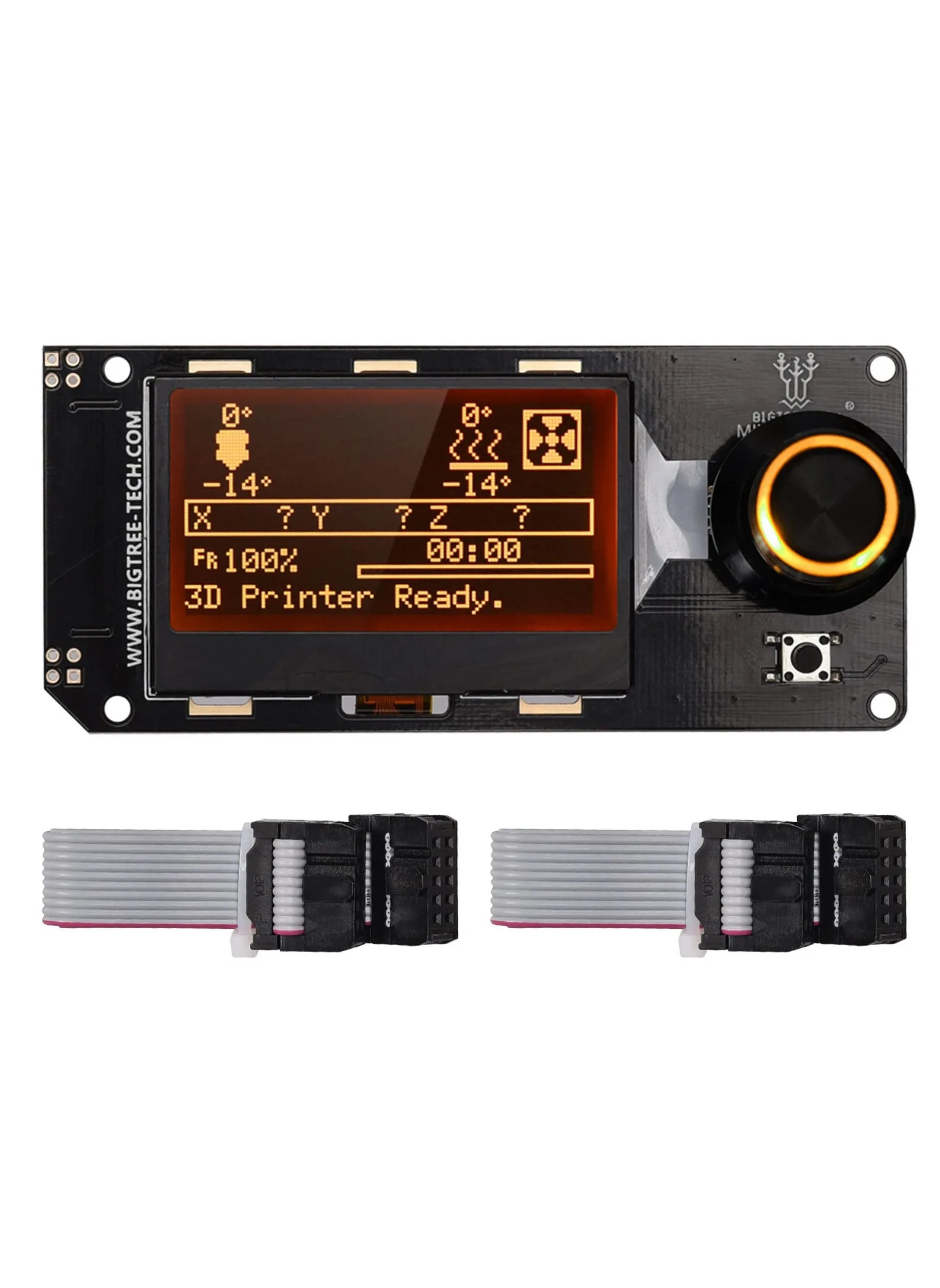 LCD Graphic Smart Display Control Board & Cable Kit for 3D Printers - Mini12864 V2.0, Compatible with Ender-3, VORON 2.4, Prusa-i3, RAMPS 1.4, RepRap, Mendel, Prusa, Arduino-1