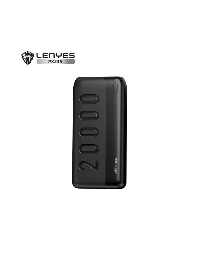 شاحن متنقل Lenyes Px235 باور بانك متعدد الدخول بقدرة 20000 مللي أمبير في الساعة-1