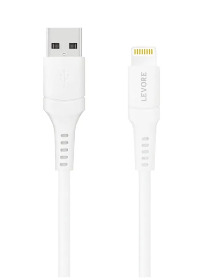 Levore USB to Lightning Cable MFI Certified TPE 1m - White-1