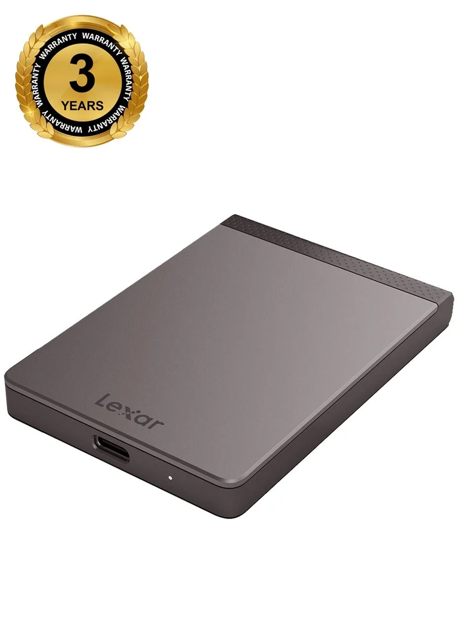 Lexar 512GB SL200 Portable USB 3.1 Type-C SSD خارجي - ضمان 3 سنوات - الموزع الرسمي 512 جيجابايت-1