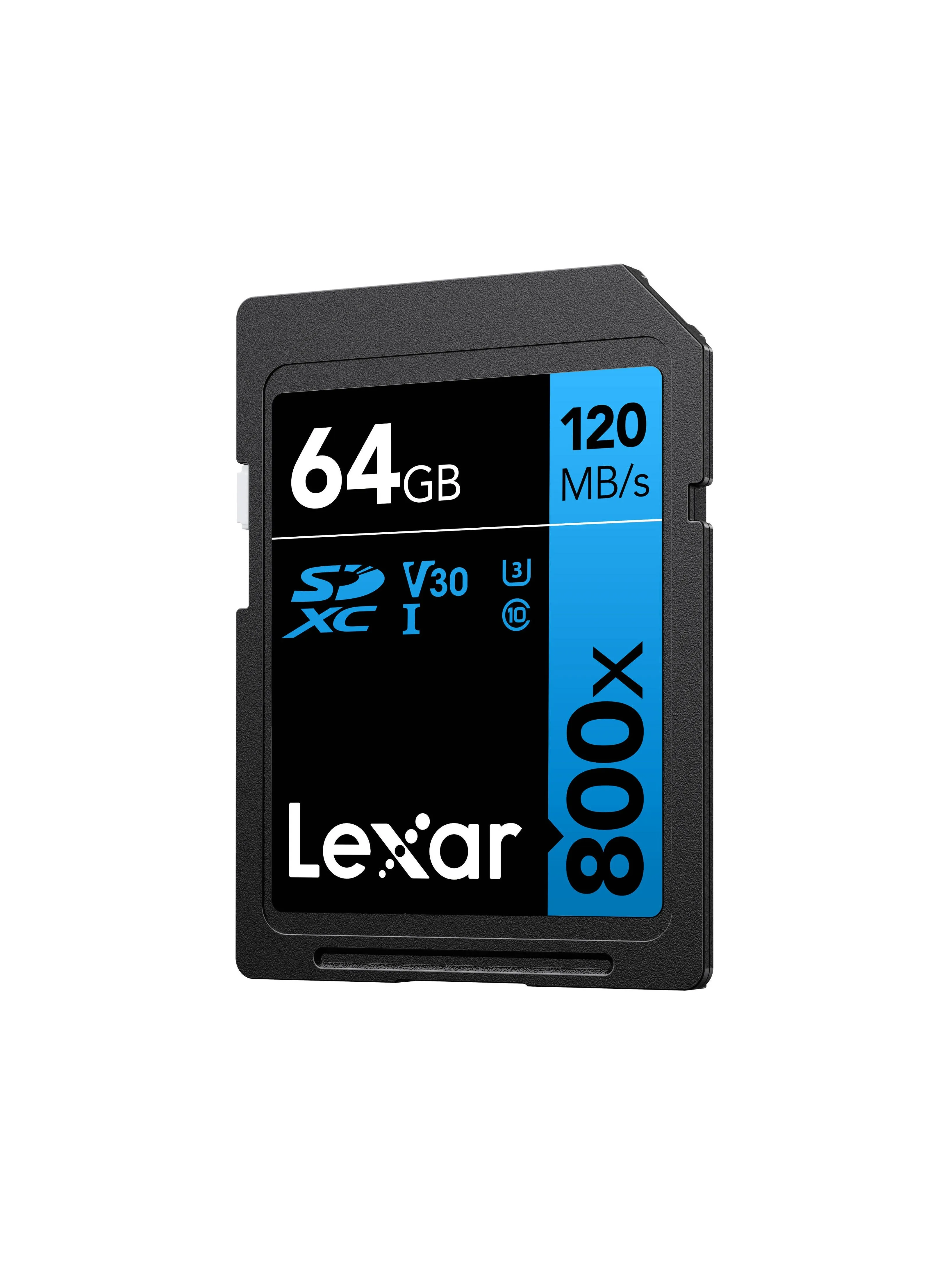 بطاقة ذاكرة Lexar عالية الأداء 64 جيجابايت 800x UHS-I SDHC (السلسلة الزرقاء) 64 جيجابايت-2