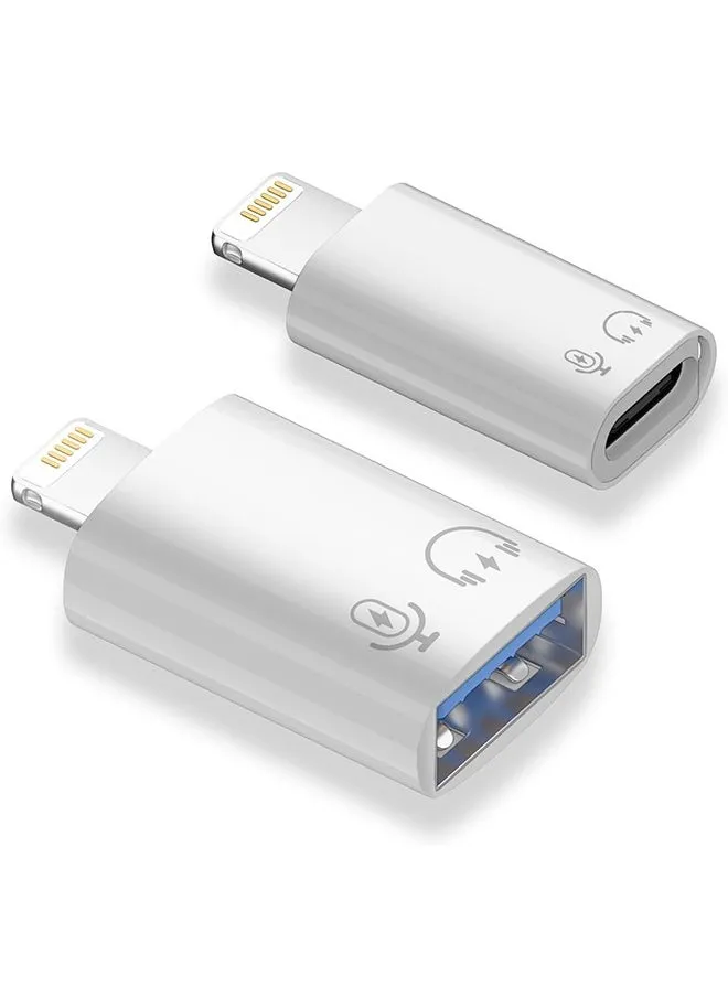 محول صوت من ذكر لايتنينج إلى أنثى USB C، محول صوت من ذكر لايتنينج إلى أنثى USB A OTG-1