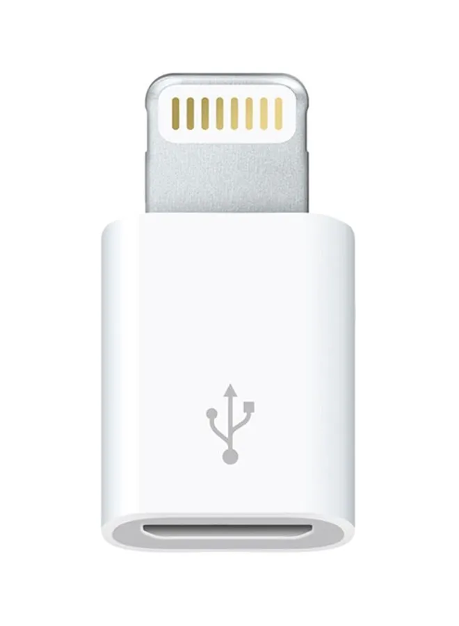 محول من منفذ Lightning إلى مايكرو USB أبيض-1