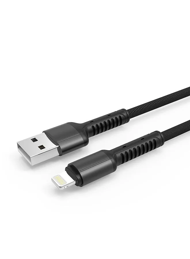 كابل لايتينج إلى USB لمزامنة البيانات والشحن أسود-1