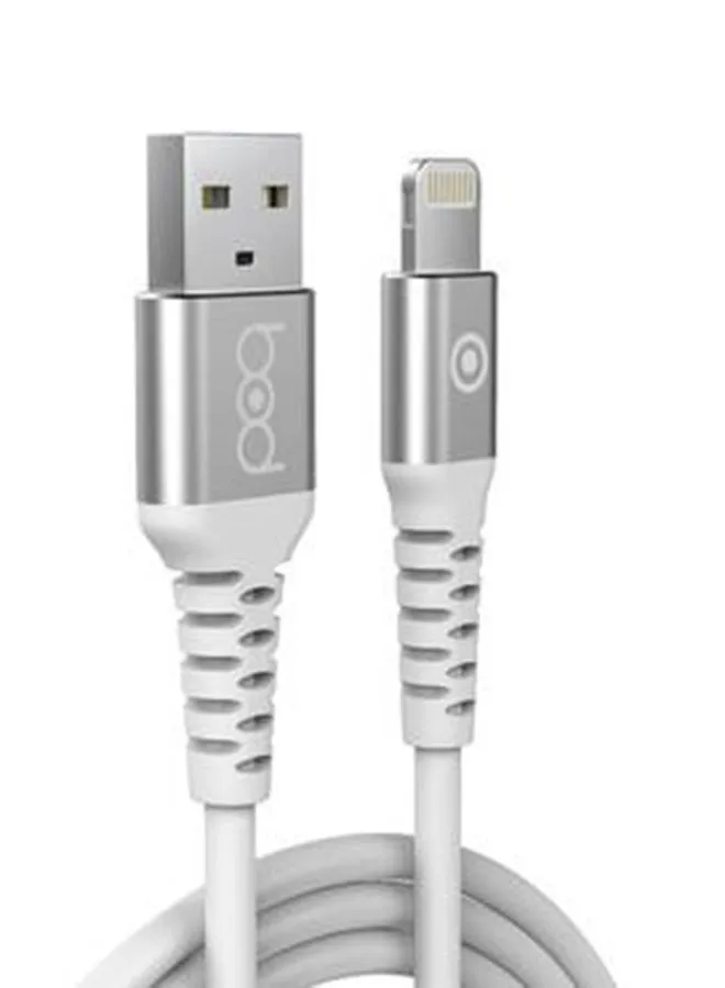 كابل لايتينج إلى USB لمزامنة البيانات والشحن أبيض-2