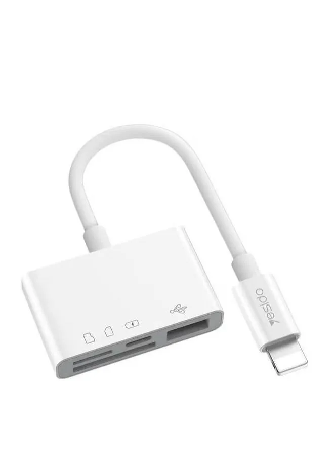 Lightning to USB TF Micro Sd   Lightning OTG adapter White-1