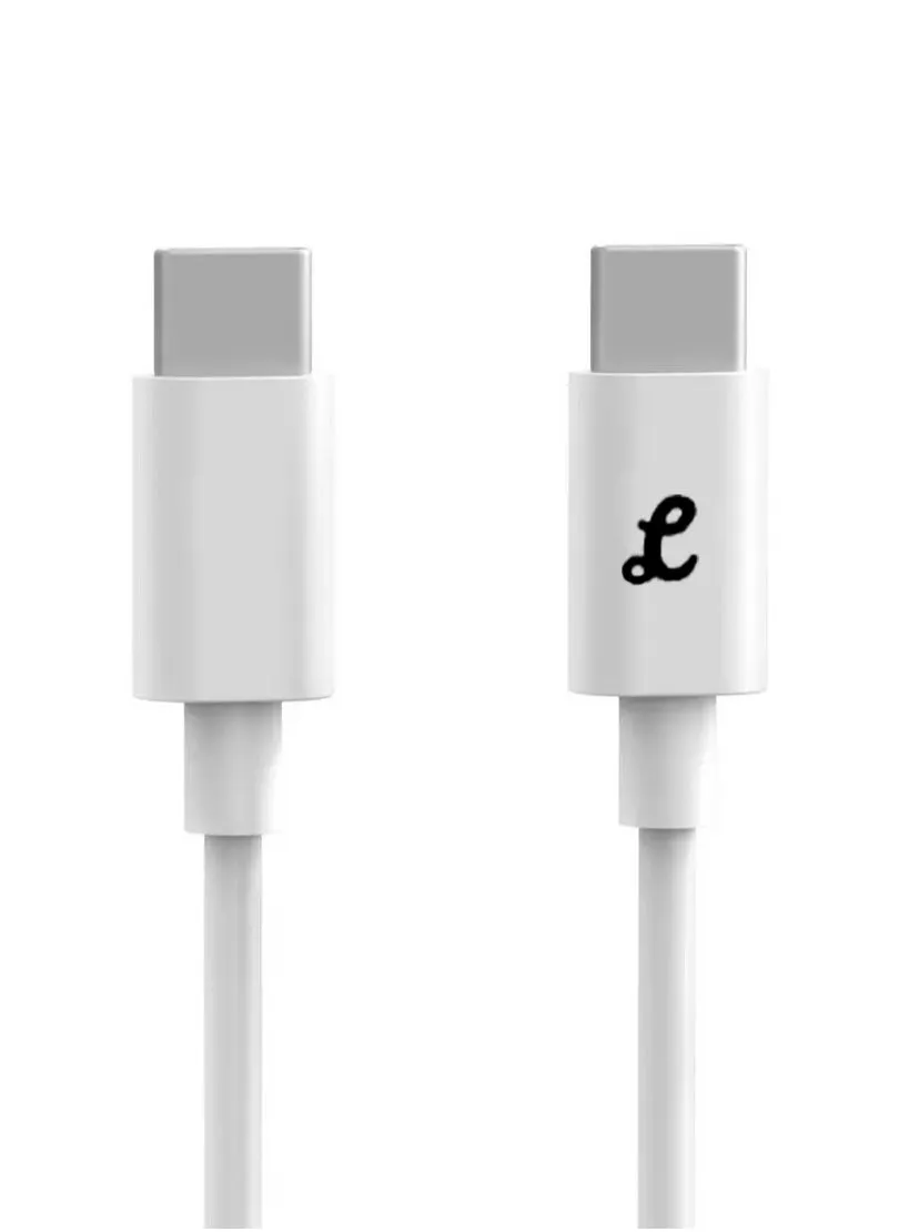 Liston USB-C to USB-C Cable (USB Type-C Fast Charging Cable for Samsung, Pixel, iPad Pro) - 1m, White-1