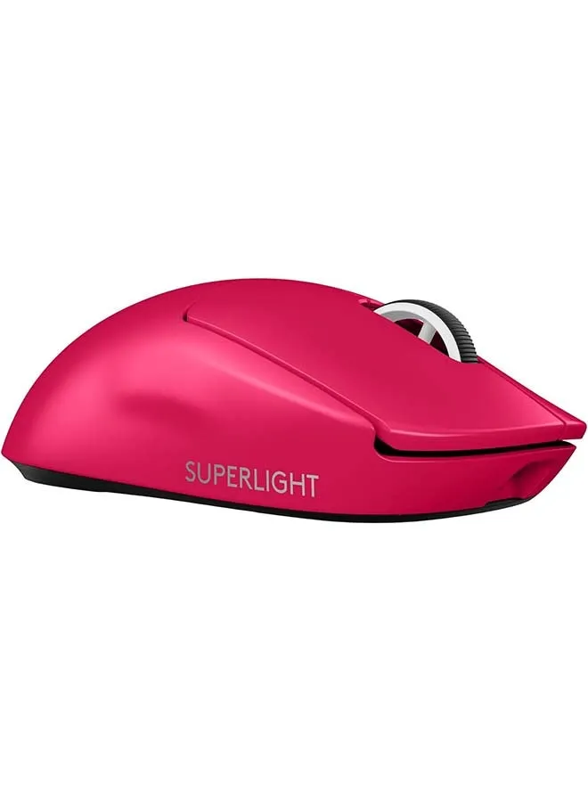 ماوس الألعاب اللاسلكي Logitech G PRO X SUPERLIGHT 2 LIGHTSPEED، خفيف الوزن، مفاتيح هجينة LIGHTFORCE، مستشعر HERO 2، 32000 نقطة في البوصة، 5 أزرار قابلة للبرمجة، شحن USB-C، الكمبيوتر الشخصي وماك - أرجواني-1