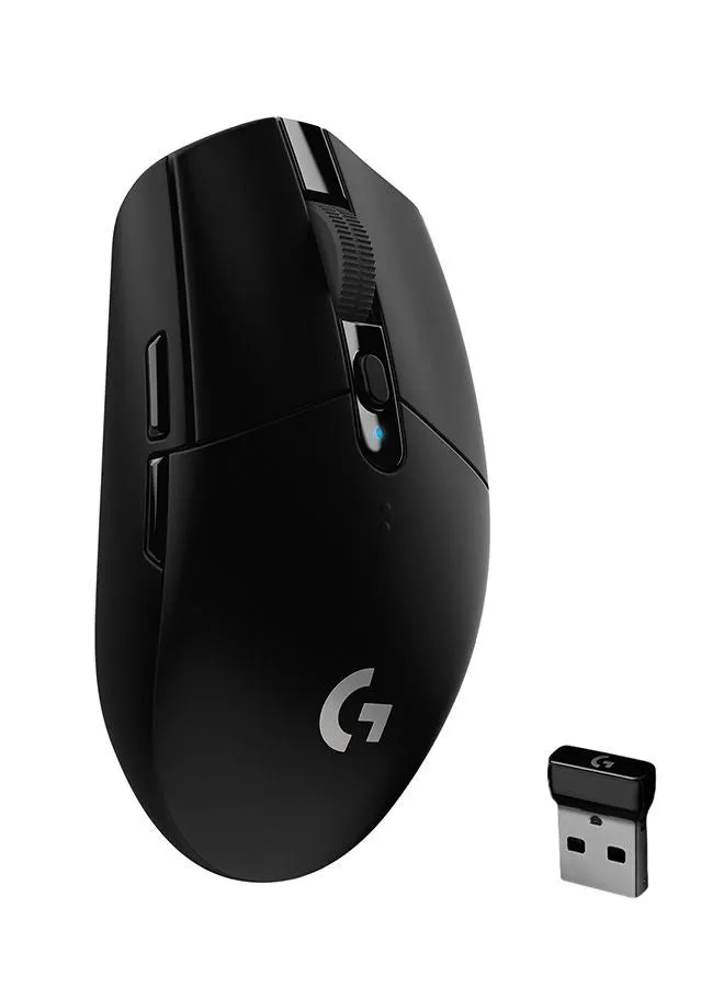 ماوس الألعاب اللاسلكي Logitech G305 Lightspeed، مستشعر HERO، 12000 نقطة لكل بوصة، خفيف الوزن، 6 أزرار قابلة للبرمجة، عمر بطارية 250 ساعة، ذاكرة داخلية، متوافق مع أجهزة الكمبيوتر الشخصية / Mac أسود-1