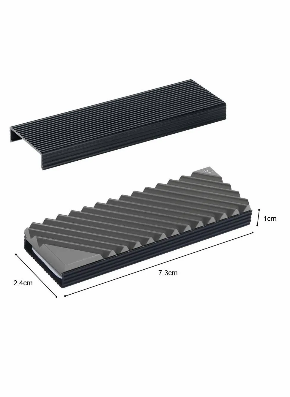 M.2 Heatsink Cooler, 2280 SSD Heatsink, Aluminum Double-Sided NVME Heat Sinks for PS5 Computer PC -Grey-2