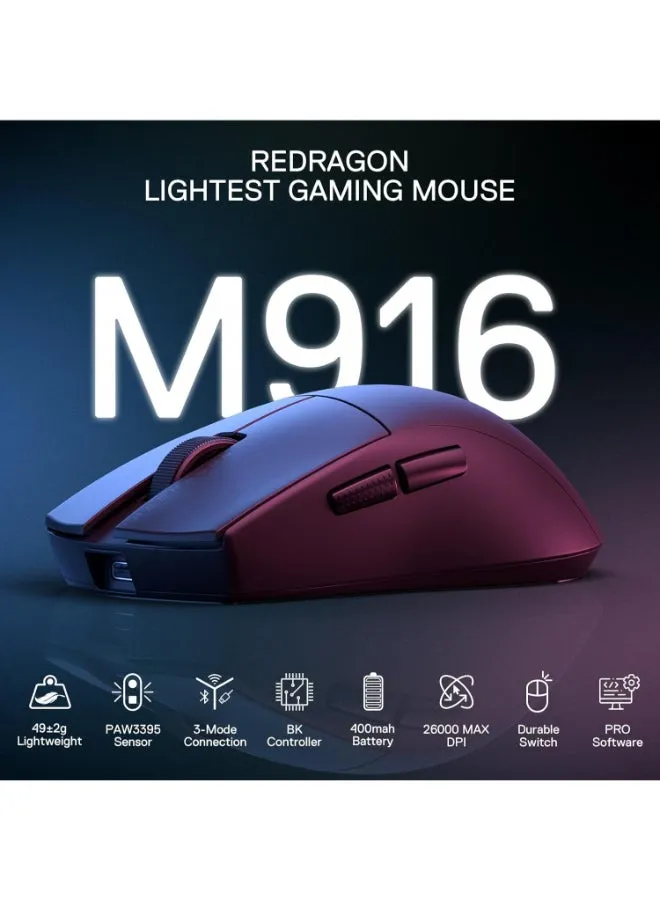 ماوس الألعاب اللاسلكي M916 PRO 1K ثلاثي الأوضاع-2