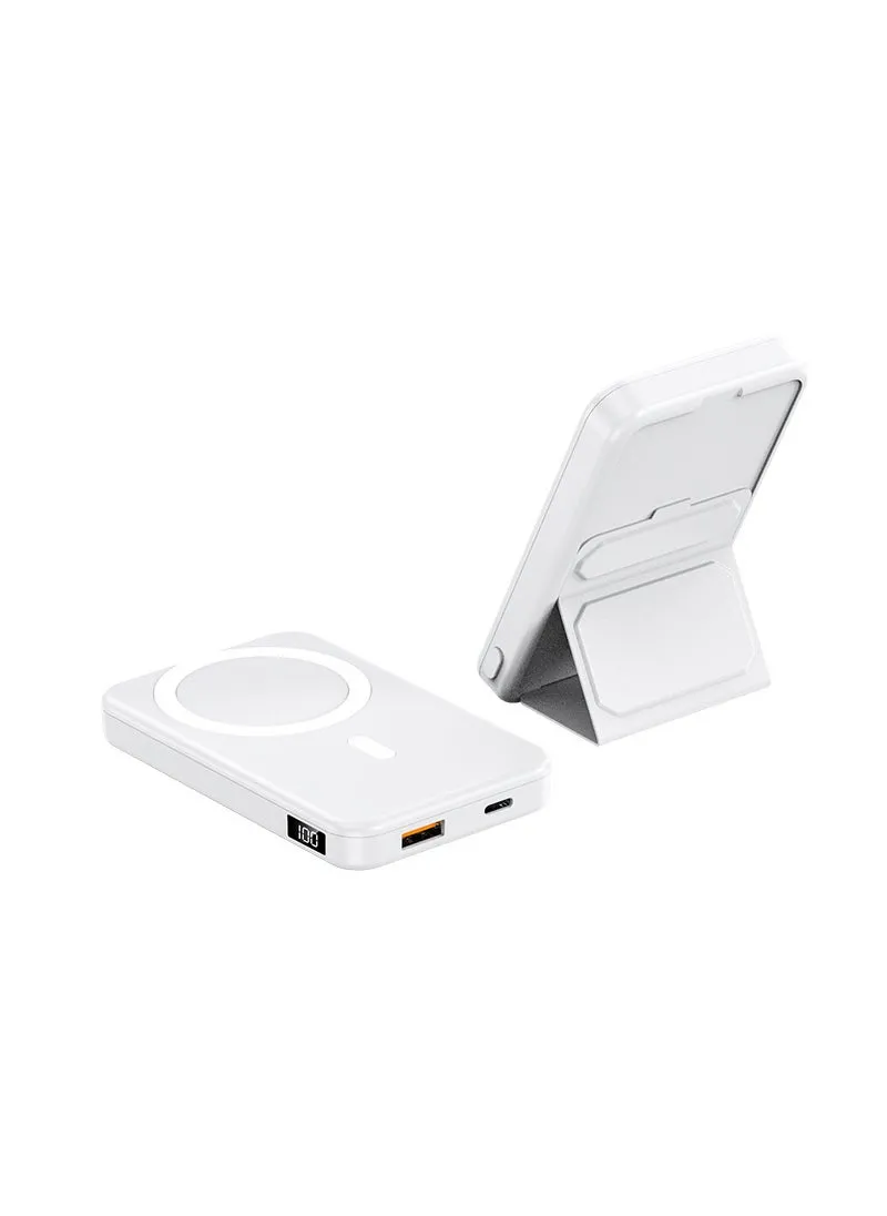 Magsafe Magnetic 10000mAh Wireless Power Bank with Stand Pearl White 22.5W10000-1