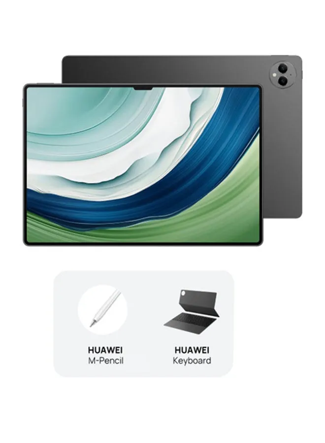 تابلت MatePad Pro 13.2 باللون الأسود الذهبي وذاكرة الوصول العشوائي (RAM) سعة 12 جيجابايت وسعة 256 جيجابايت واي فاي - إصدار الشرق الأوسط مع قلم M ولوحة المفاتيح-1