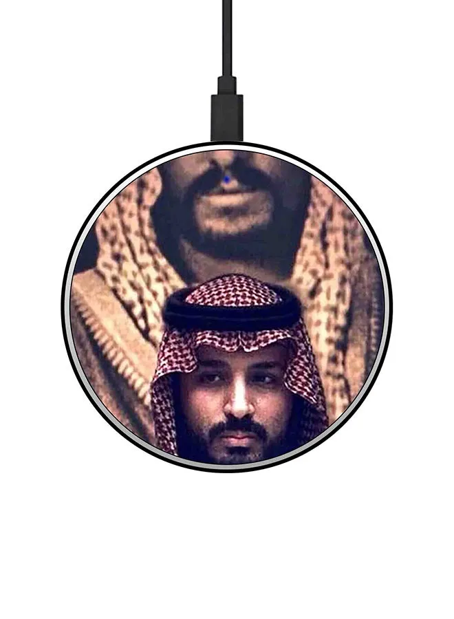 شاحن لاسلكي سريع MBS 1 بطبعة مع كابل USB متعدد الألوان-1