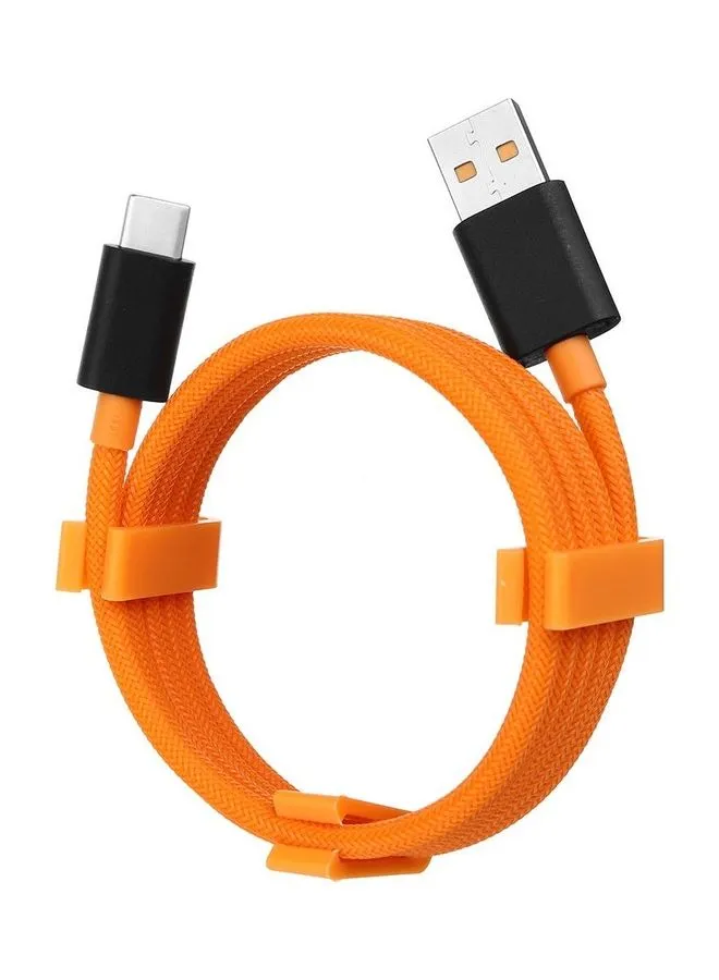 كابل مكلارين راب تشارج بمنفذ USB Type-C للشحن السريع بقوة 30 وات وطول 100 سم ولون برتقالي/أسود برتقالي/أسود-1