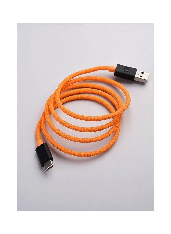 كابل مكلارين راب تشارج بمنفذ USB Type-C للشحن السريع بقوة 30 وات وطول 100 سم ولون برتقالي/أسود برتقالي/أسود-2