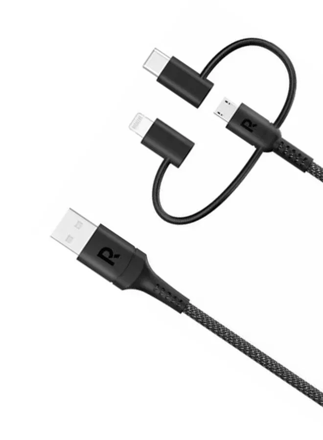 3 في 1 USB Micro عالمي مع كابل شحن من النوع C وLightning بطول 1.2 متر-2