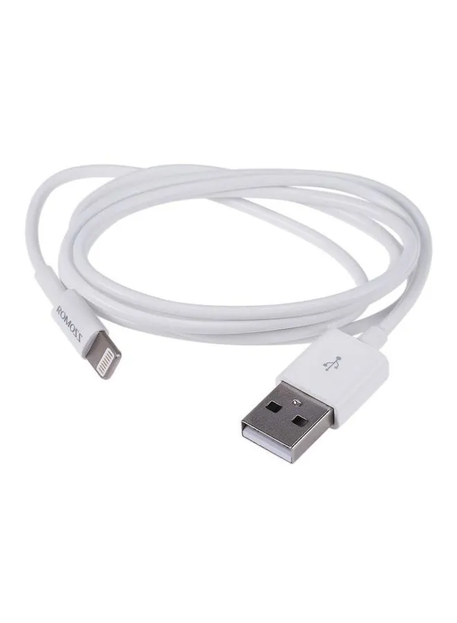 كابل شحن ومزامنة USB مرخص لأجهزة آيفون وفق المعيار MFi أبيض-1