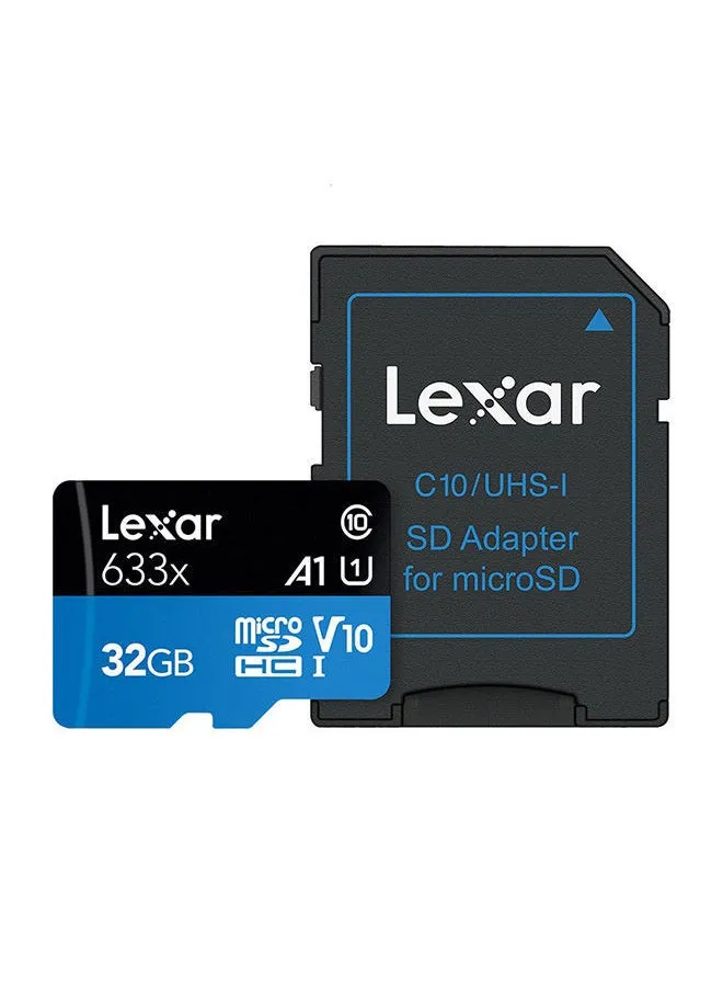 Micro SD HC Class10 Memory Card With Adapter Blue/Black-1