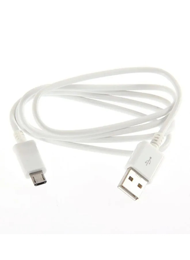 كابل شحن بمنفذ مايكرو USB لهواتف سامسونج جلاكسي S3/S4/S6/S7 أبيض-1