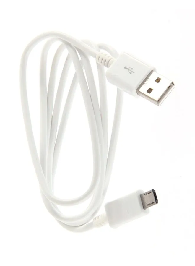 كابل شحن بمنفذ مايكرو USB لهواتف سامسونج جلاكسي S3/S4/S6/S7 أبيض-2