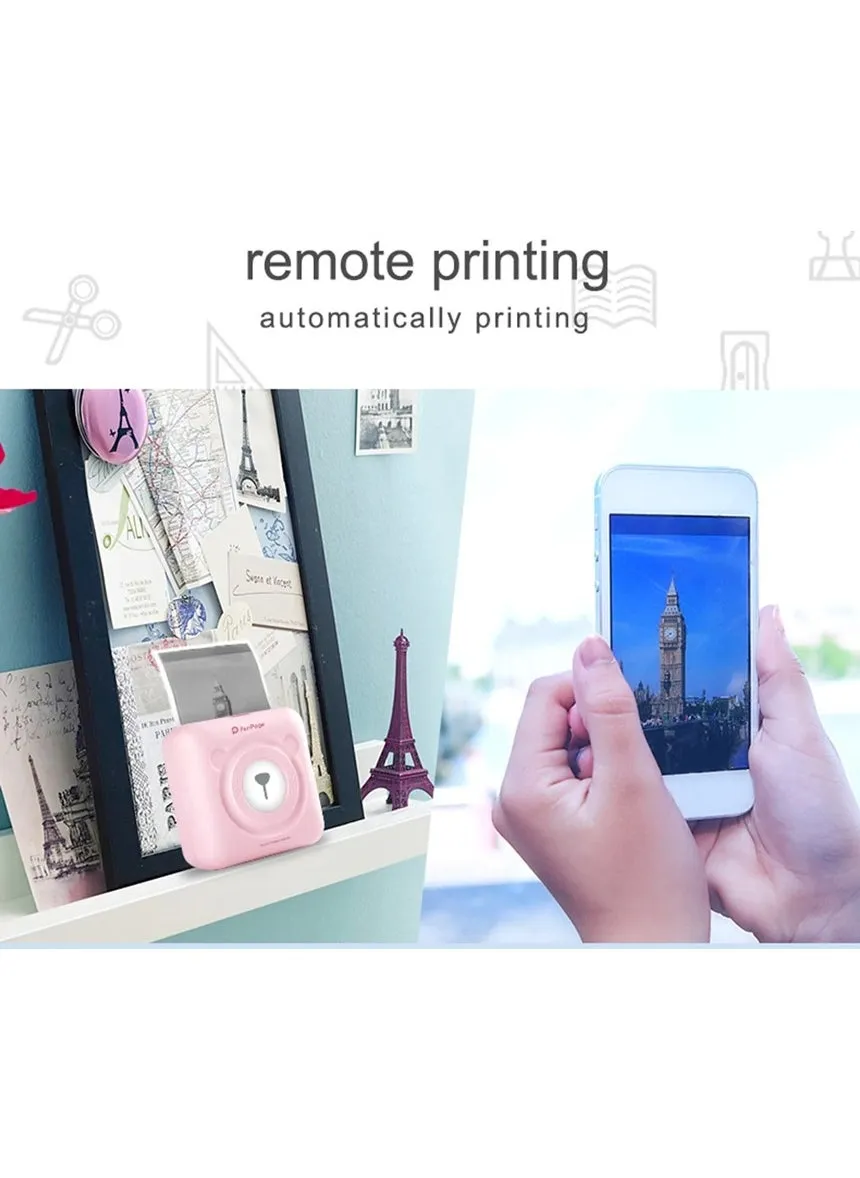 طابعة صور محمولة صغيرة مزودة بتقنية البلوتوث طابعة حرارية للجيب المحمول طابعة ملصقات للتسمية هانغول للهواتف الذكية-1