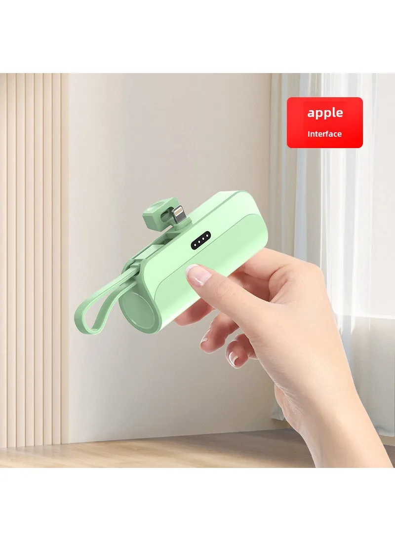 Mini Quick Charge Portable Charger Apple socket (green)-1