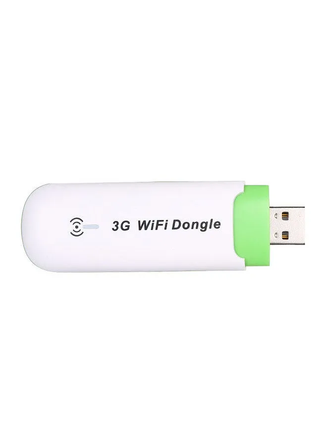 Mini USB 3G WiFi Hotspot 3G Mobile Router Mobile WiFi USB Dongle مودم WCDMA لاسلكي مع فتحة لبطاقة SIM (أبيض)-2