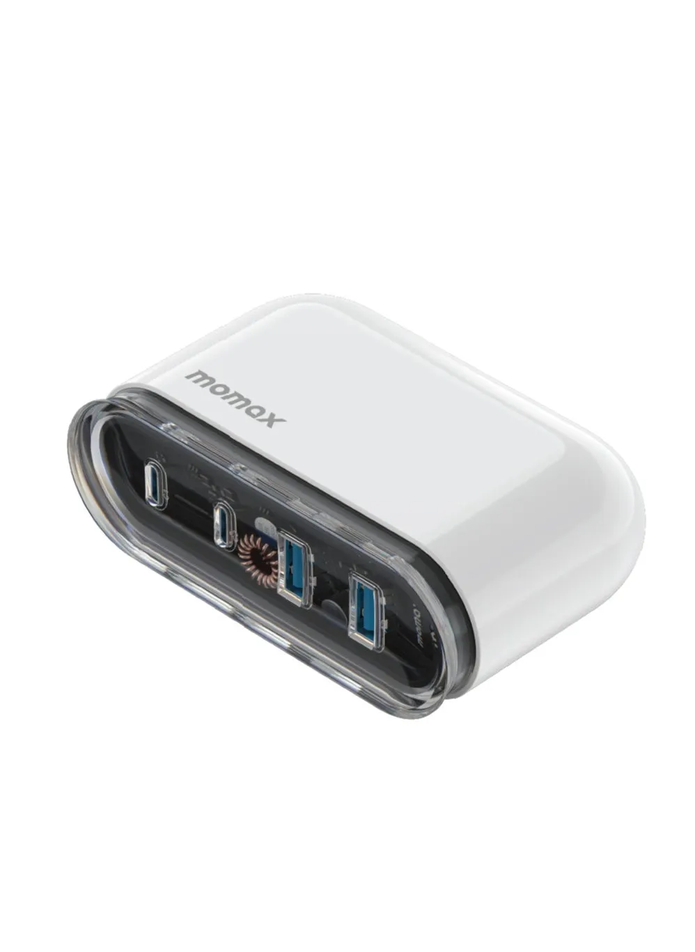 Momax 1-Charge Flow GaN Tech Desktop Charger 4 Ports 80W - White-2