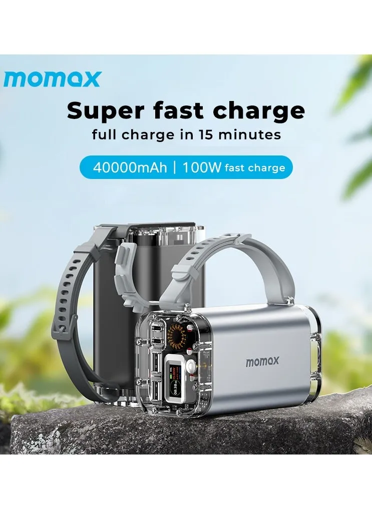 Momax 40000mAh Mini Power Station 100W Portable - Space Grey-2