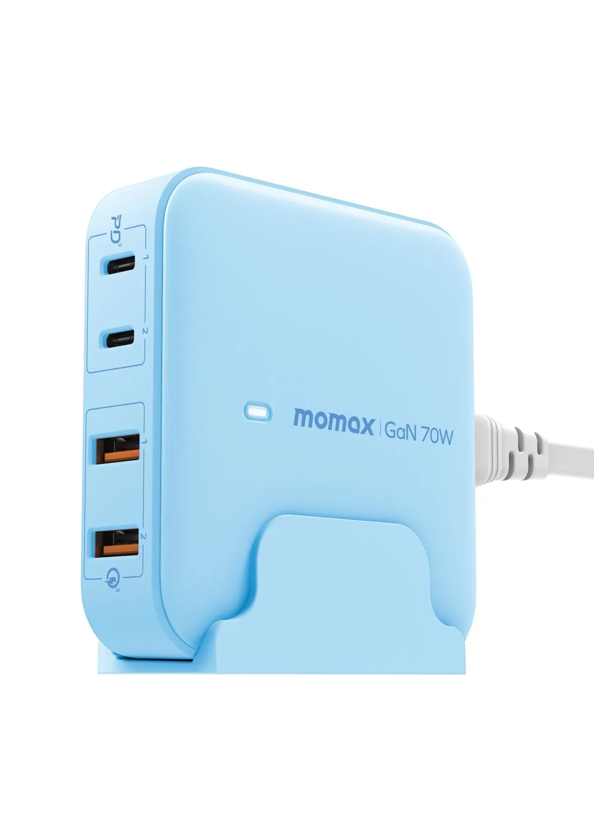 Momax Oneplug Desktop Charger With GaN 4-Port 70W - Blue-1