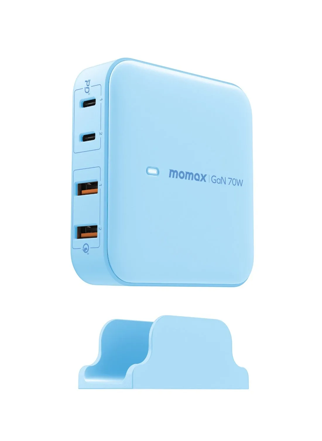 Momax Oneplug Desktop Charger With GaN 4-Port 70W - Blue-2