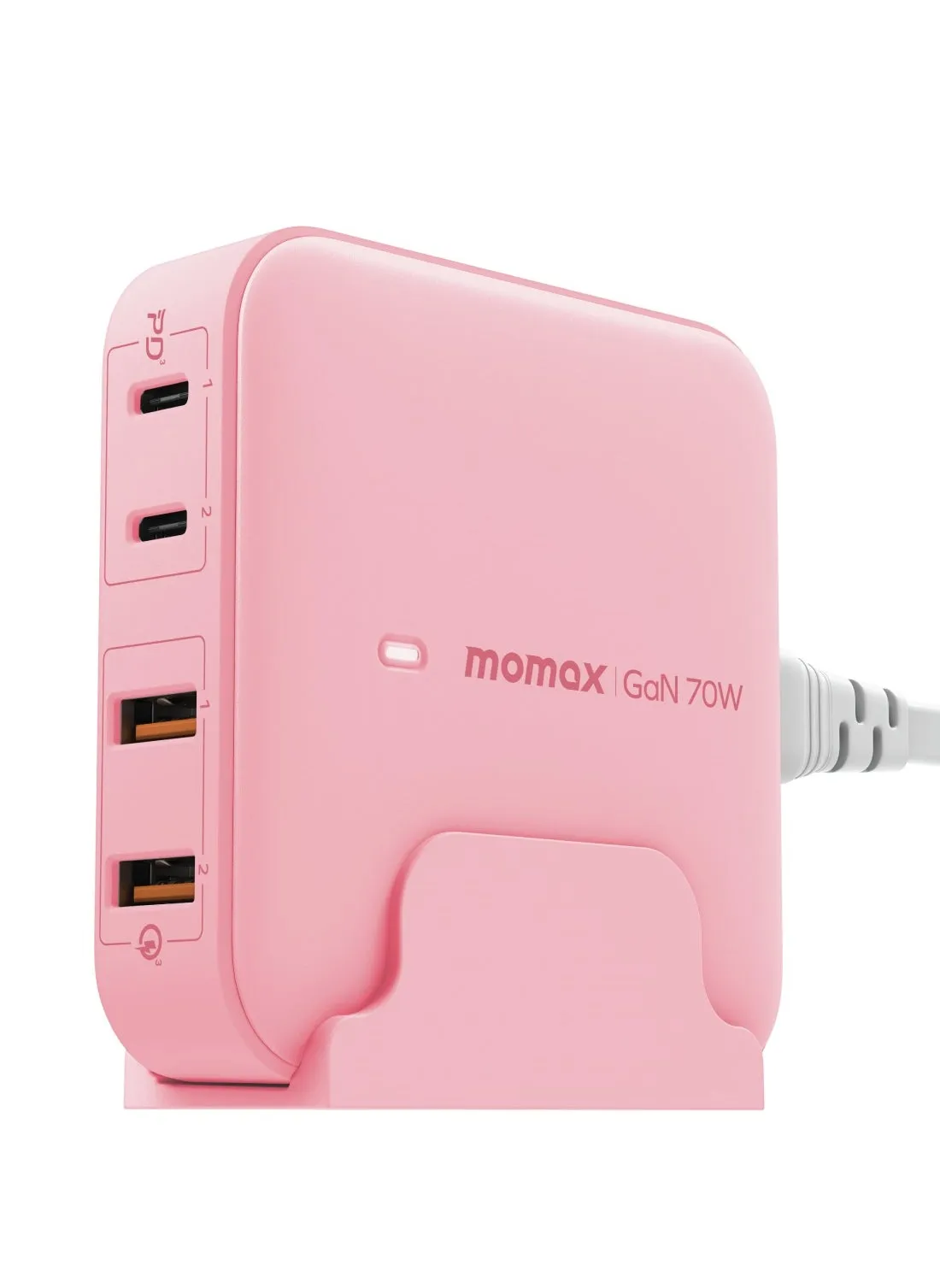 Momax Oneplug Desktop Charger With GaN 4-Port 70W - Pink-1