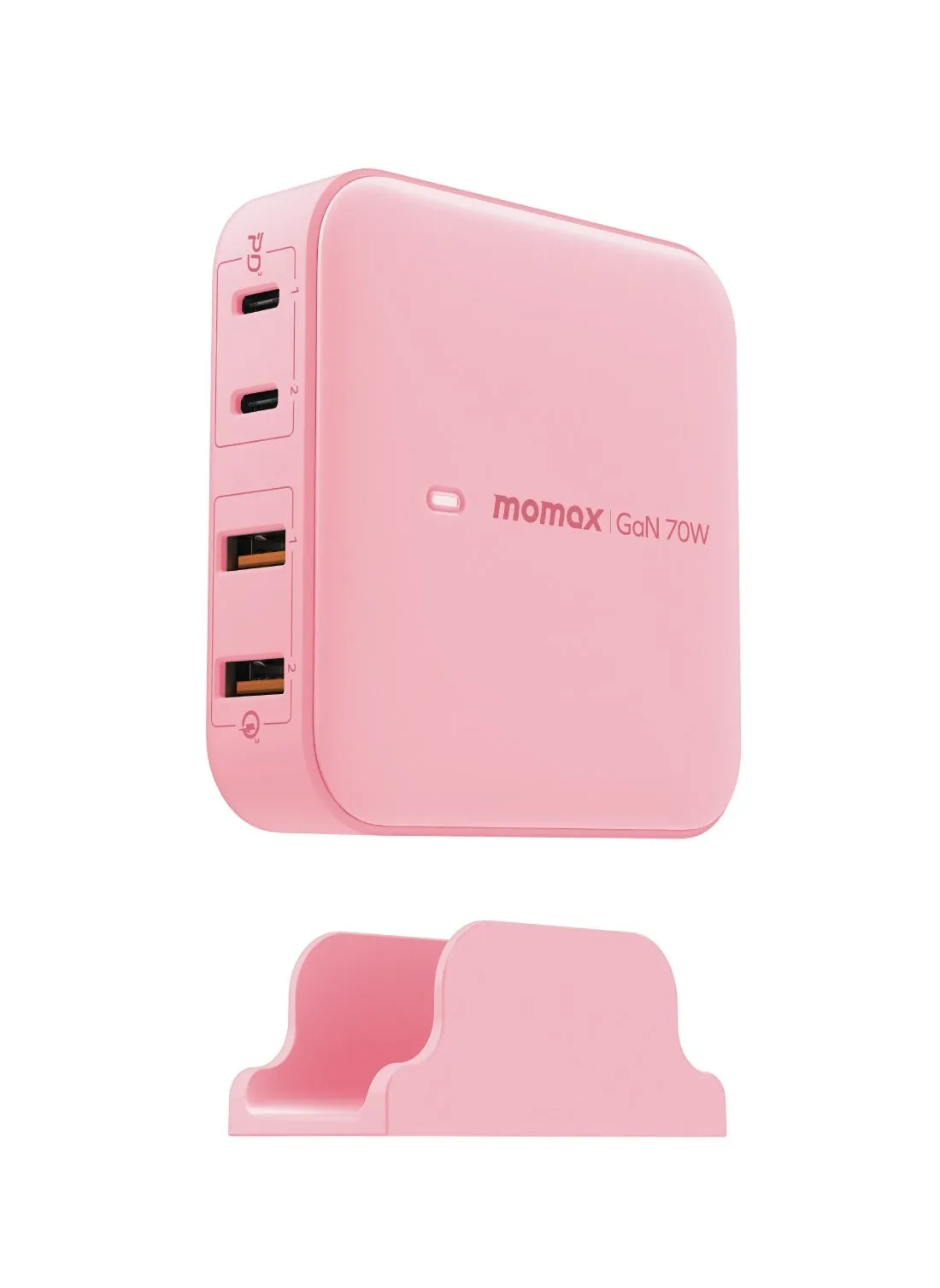 Momax Oneplug Desktop Charger With GaN 4-Port 70W - Pink-2