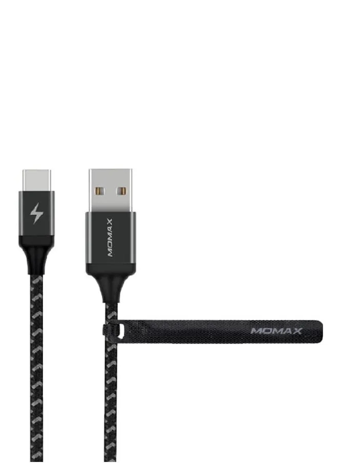 كابل MOMAX ZERO Type-C إلى USB بطول 1 متر - أسود-1