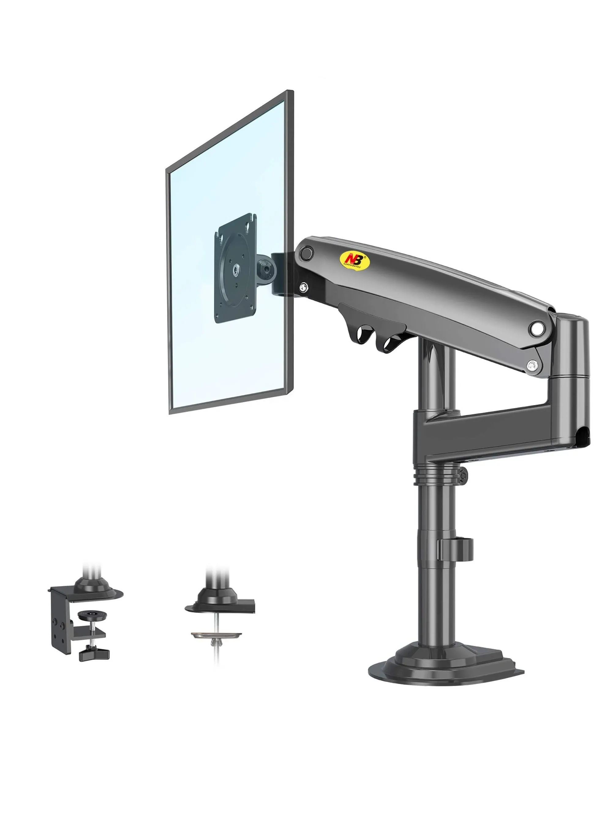 Monitor Desk Mount Arm for 22''-35''Monitors from 4.4 to 26.4lbs,Ultra Wide Full Motion Swivel Height Adjustable Monitor Stand H100-1