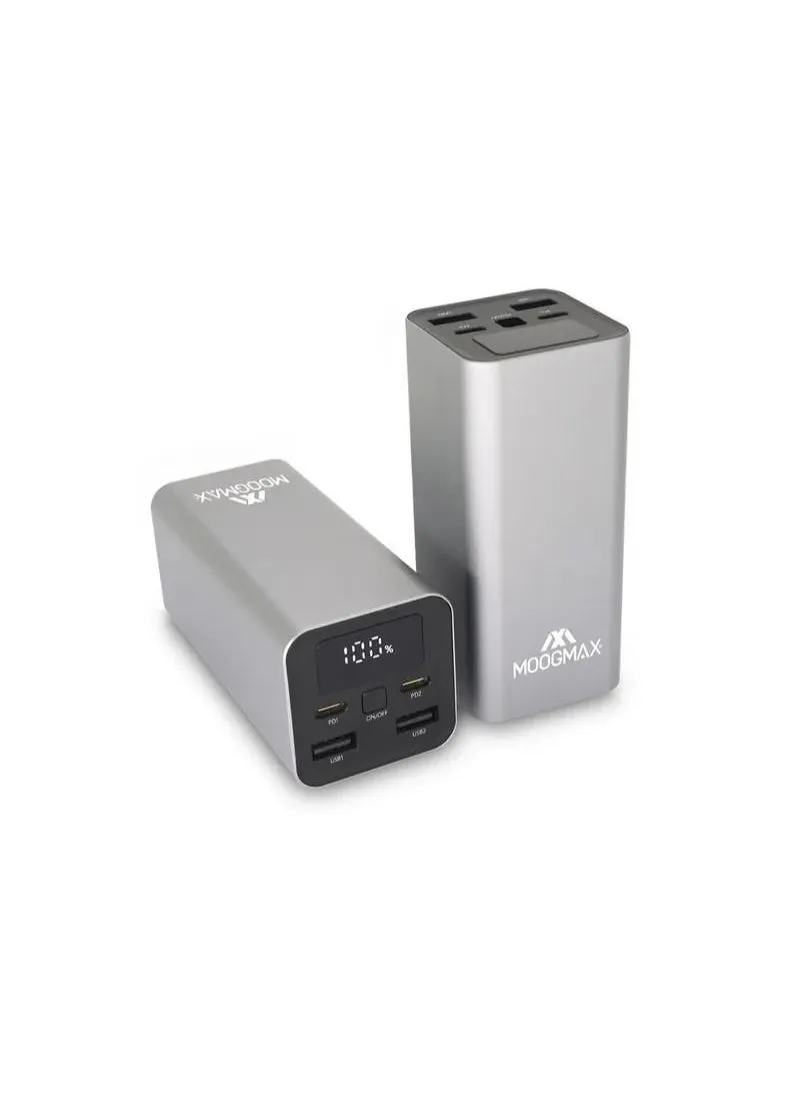 حزمة الطاقة MOOG Max 20000 mAh 65W مع شاشة رقمية ومنفذين USB-2