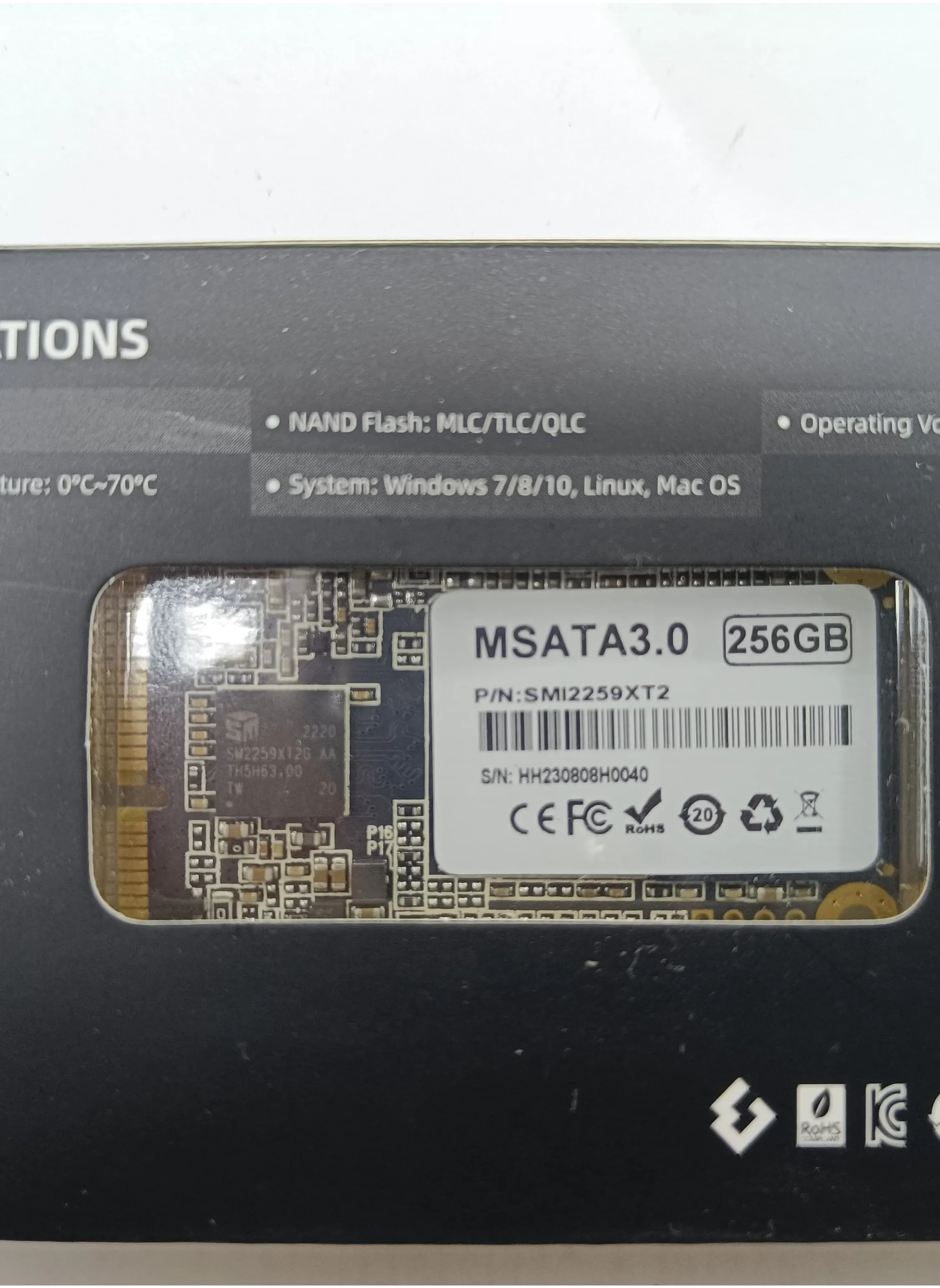 MSATA 3.0  MINI PCI  256 GB M.2-1