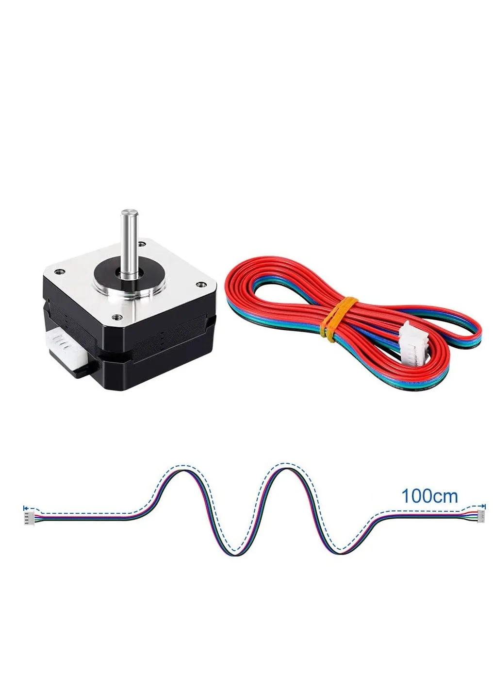 Nema 17 Bipolar Stepper Motor 42 with 4-Wire Leads and 1m Cable (1 Pack, 23mm) for Precision Motion Control Applications-2