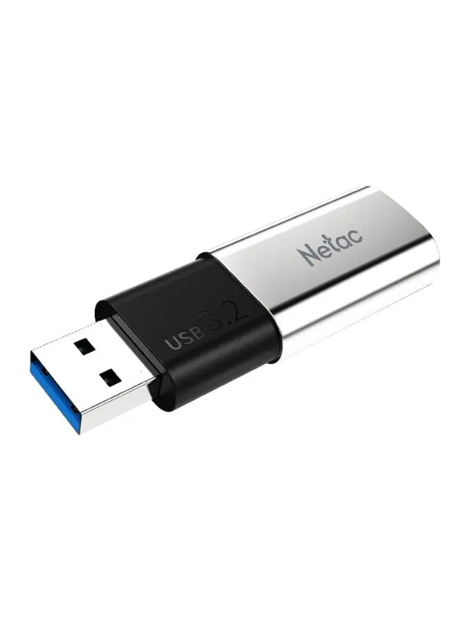 محرك أقراص فلاش Netac US2 USB3.2 ذو الحالة الصلبة 128 جيجابايت، حتى 530 ميجابايت، USB3.2 فضي 128 جيجابايت-2