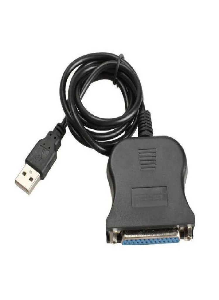 كابل محول طباعة جديد من USB 1.1 إلى DB25 بمنفذ أنثى LPT باللون الأسود-1