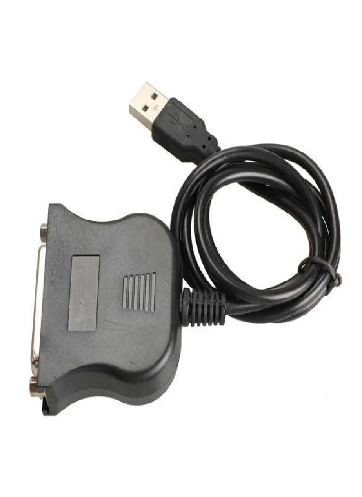 كابل محول طباعة جديد من USB 1.1 إلى DB25 بمنفذ أنثى LPT باللون الأسود-2