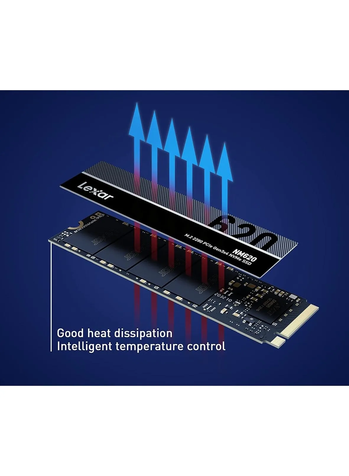 NM620 SSD, M.2 2280 PCIe Gen3x4 NVMe 1.4 SSD داخلي، سرعة قراءة تصل إلى 3500 ميجابايت/ثانية، كتابة 3000 ميجابايت/ثانية، للاعبين وعشاق الكمبيوتر الشخصي-2