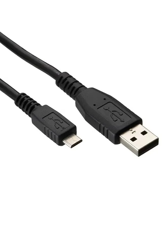 كابل شحن سريع مضفر من النايلون وبمنفذ USB إلى منفذ مايكرو USB 2.0 وبطول 1 متر ويدعم نظام أندرويد ومتوافق مع أجهزة نوت ونيكسوس ونوكيا وبلايستيشن 4 أسود-1